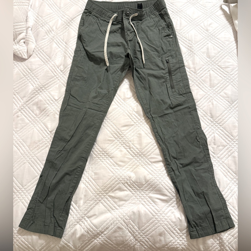 Vuori Ripstop Pants, Olive Green, size Small